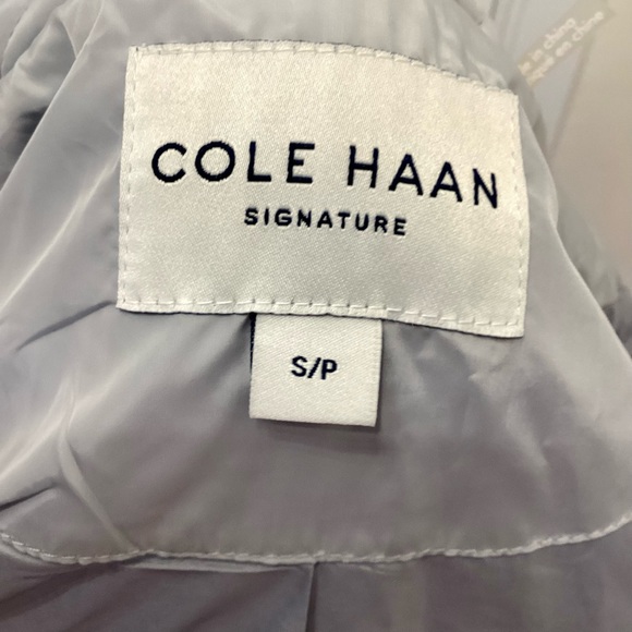 COLE HAAN Signature Quilted Sky Blue Women's Jacket Small Petite. Like new! - Picture 3 of 8